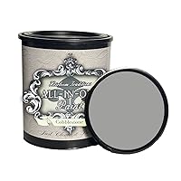 ALL-IN-ONE Paint, Cobblestone (Gray), 32 Fl Oz Quart. Durable cabinet and furniture paint. Built in primer and top coat, no sanding needed.