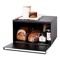 Yamazaki Home Tower bread boxes, One Size, Black