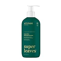 ATTITUDE Body Lotion, EWG Verified Moisturizer, Vegan Skin Care Products, Non-Greasy, Hydrating for Dry Skin, Cruelty Free, Soothing, Olive Leaves, 16 Fl Oz