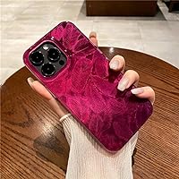 Red Gradient Glitter Silver Feather Leaf Phone Case for iPhone 15 14 13 11 12 Pro Max Colorful Shockproof Protective Cover,T5,for iPhone 14