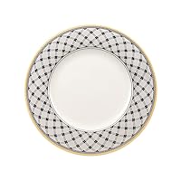 Villeroy & Boch Audun Promenade Dinner Plate, 10.5 in, White/Gray/Yellow