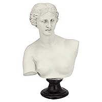 Design Toscano EU15816 Venus de Milo Bust Statue, 12 Inch, Polyresin, Antique Stone