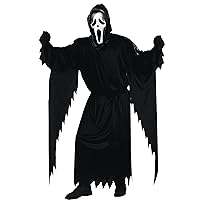 FunWorld Adult Scream Ghost face Costume, Black, One Size