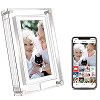 FRAMEO 5 Inch Smart WiFi Acrylic Digital Photo Frame IPS LCD Touch Screen, Auto-Rotate Portrait and Landscape, Built in 32GB Memory,Gift Choose Acrylic Digital Picture Frame…