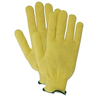 MAGID 1365KV-8 Cut Master 1365KV Lightweight Kevlar High-Density Knit Gloves - Cut Level 2, Ladies (Fits Medium), Yellow , 8 (Pack of 12)