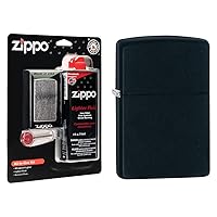 24651 All-in-One Kit Silver + Zippo 218 Classic Black Matte Pocket Lighter