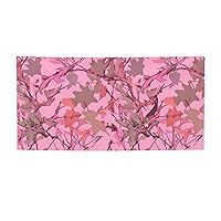 Pink leaves Camo print Party Banner Soft Anti-Fading Party Banner Decorations Festival Decorations For Christmas Birthday Gathering Small