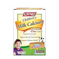 Children's Milk Calcium Formula (Zinc Added) - Promote Bone Growth and Teeth Development with Milk Calcium and Zinc, 50 Chewable Tablets