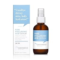 Cosmedica Hyaluronic Acid Serum for Skin – 4 Fl. Oz Hydrating Facial Moisturizer with Anti-Aging Skin Care Properties. Beauty and Skin Care