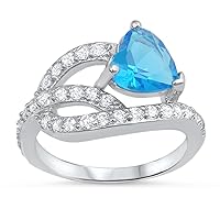 CHOOSE YOUR COLOR Sterling Silver Heart Knot Promise Ring
