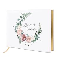 Vienrose Wedding Guest Book Registry Sign-in Book with 123 Blank Lined Pages Gilded Edges Hardcover Book for Wedding Baby Shower Birthday