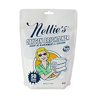 Nellie's Oxygen Brightener Powder Pouch, 50 Scoops- Removes Tough Stains, Dirt and Grime