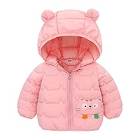 Winter Coats Kids Toddler Baby Boys Girls Padded Jacket Cute Cartoon Bear Hoods Warm Clothes Boys Jackets Size 6