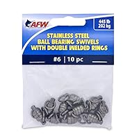 American Fishing Wire Stainless Steel Ball Bearing Swivels with Double Welded Rings