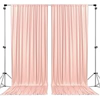 AK TRADING CO. 10 feet x 10 feet IFR Polyester Backdrop Drapes Curtains Panels with Rod Pockets - Wedding Ceremony Party Home Window Decorations - Blush Pink