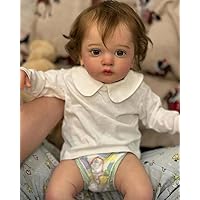 TERABITHIA 24Inches Realistic Reborn Toddler Dolls with Weighted Cloth Body Real Life Newborn Baby Dolls Collectible Art Doll Birthday Gift Set for Girls