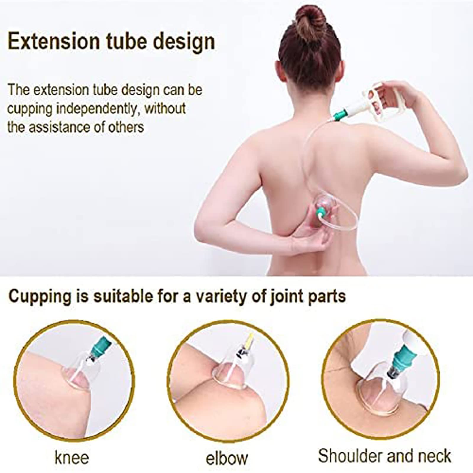 Cupping Therapy Set, 24Pcs Professional Chinese Acupoint Massage Therapy Cups with Vacuum Pump/Removable Magnetic Column, Hijama Physical Biomagnetic Cupping Kit (Standard 24Pcs)
