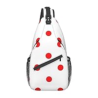 Polka Dot. Print Crossbody Sling Backpack Sling Bag Travel Hiking Chest Bag Daypack