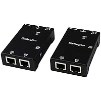 StarTech.com HDMI Over CAT5e / CAT6 Extender with Power Over Cable - 165 ft (50m) HDMI Video/Audio Over Dual Ethernet Cable Extender (ST121SHD50)