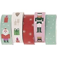 Rico Christmas Washi Tape - Nutcracker SoldierPresents & Santa Set of 5