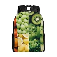 Laptop Backpack for Women Men Lightweight Daypack With Side Mesh Pockets Food stitching pictures Backpacks