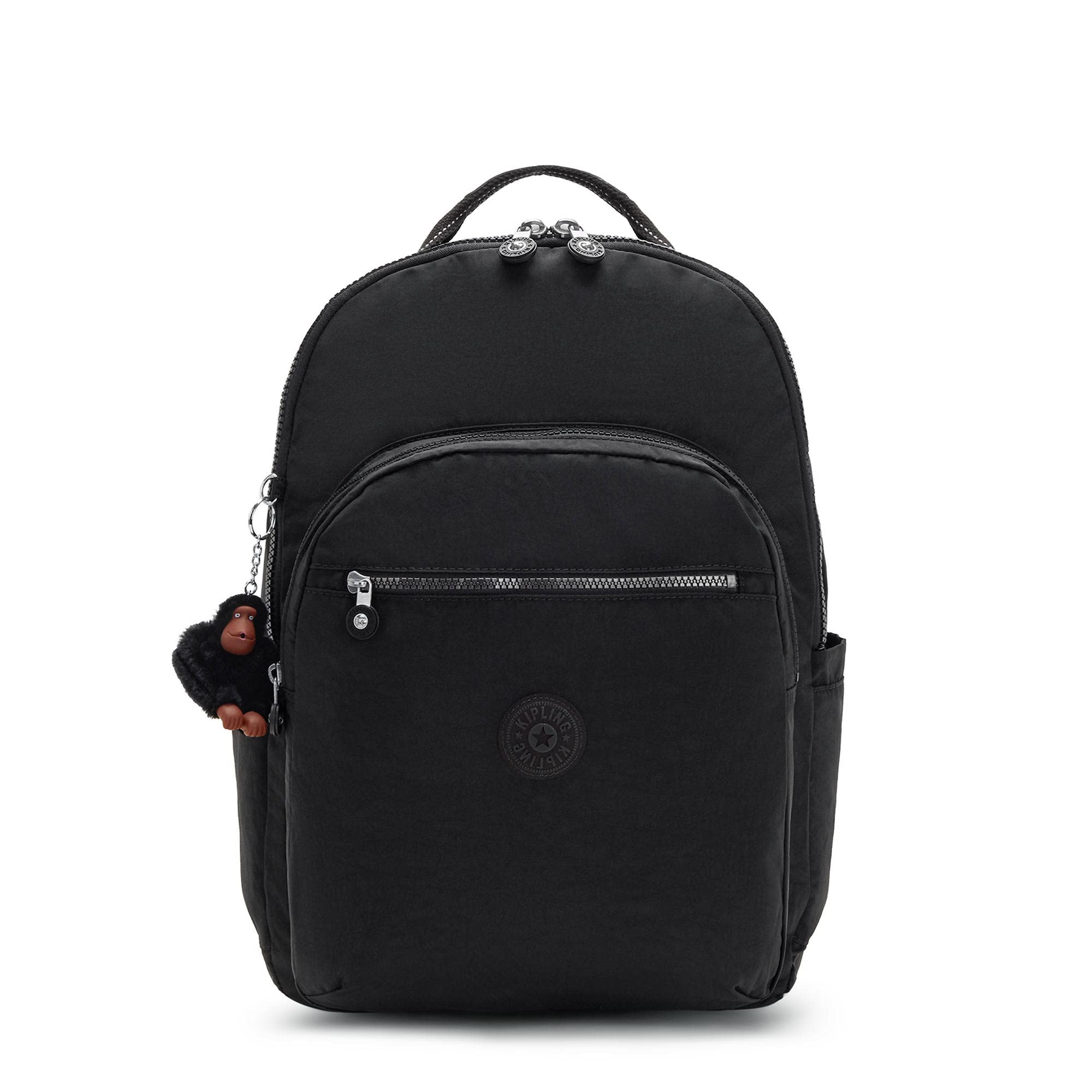 Kipling Women's Seoul Extra Large 17” Laptop Backpack, Durable, Roomy with Padded Shoulder Straps, Bag, True Black 2, 13.5