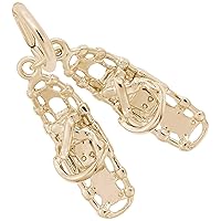 Rembrandt Charms Snow Shoes Charm, 10K Yellow Gold
