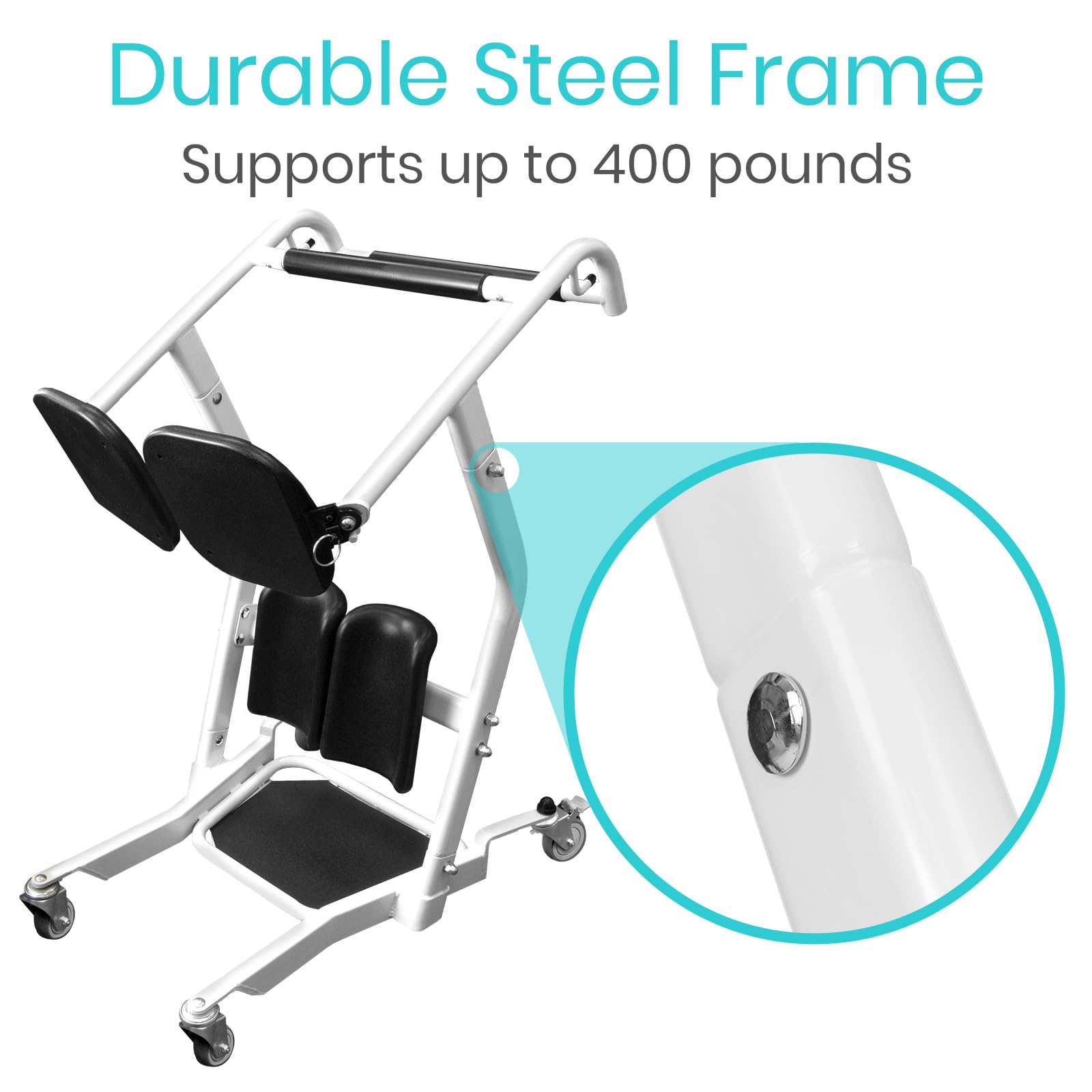 Vive Mobility Sit to Stand Lift Patient Transport Unit for Elderly - Transfer Device for Home Care Use, Disability Aid Product for Adults - Medical Equipment Lift Assist, Caregiver Supplies