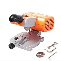 Qiangcui Mini Bench Miter Saw,Portable Table Saw Electric Cutting Tools Multi-Angle Cutting,Cutting Thickness 12mm for Plastic,Wood,Stone,Non-Ferrous Metal Cutting*Product No.:WW-6