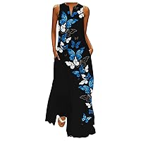Gothic Dress Pleated Hem Swing Summer Floral Casual Wrap V Neck Ruffle Midi Sun Dress Sleeveless A-line Women