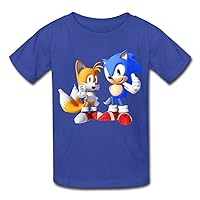 Sonic The Hedgehog Kid's Sonic The Hedgehog Cotton T-Shirt Royal Blue