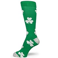 St Patrick's Day Irish Shamrock Clover Socks, One Size 10-13