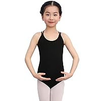 HIPPOSEUS Girls Camisole Dance Leotard for Ballet Crisscross Straps Toddler Gymnastics Outfits