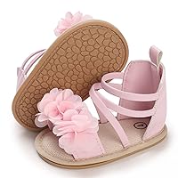 COSANKIM Baby Girl Sandals Rubber Sole Summer Outdoor Infant First Walker Crib Dress Shoes Baby Sandals