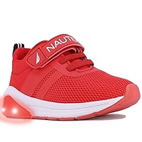 Nautica Kids' Light-Up Flashing Sneaker Athletic Running Shoes with Strap | Fashionable and Fun for Boys and Girls | Available in Toddler and Little Kid Sizes
