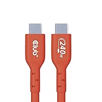 Club 3D CAC-1513 USB2 Type-C Bi-Directional USB-IF Certified Cable 480Mb, PD 240W (48V/5A) EPR M/M 3m