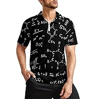 Science Chemistry Equation Men's T-Shirt Short-Sleeve Sports Shirt Workout Shirt Polo Shirts Sportswear Tops