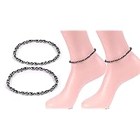 Dr Kao 4 Pack Magnetic Therapy Anklet Bracelet for Women,Support The Immune System, Magnetic Anklets Relieve Stress and Frustration, Health Gift for Family