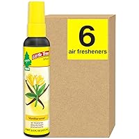 LITTLE TREES Car Air Freshener. SPRAY Provides a Long-Lasting Scent for Auto or Home. On-the-go Freshness. Vanillaroma, (Pack of 6)
