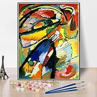 DIY Painting Kits for Adults an Angel of The Last Judgement Painting by Wassily Kandinsky Paint by Numbers Kit for Kids and Adults