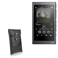 BoxWave Case Compatible with Sony NW-A45 (Case by BoxWave) - Nero Leather Envelope, Leather Wallet Style Flip Cover for Sony NW-A45
