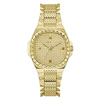 GUESS Women's 36mm Watch - Gold Tone Bracelet Champagne Dial Gold Tone Case