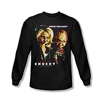 Mens Chucky Gets Lucky Long Sleeve Shirt in Black