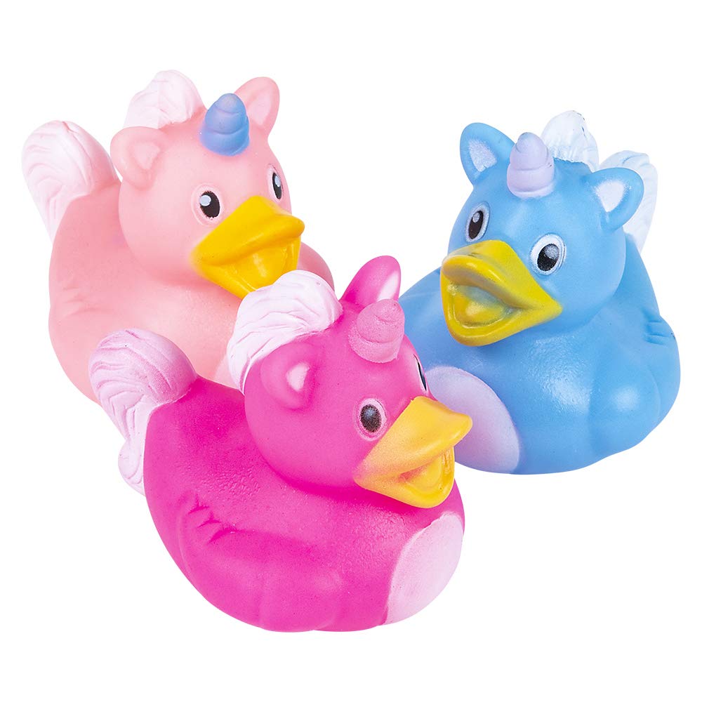 Rhode Island Novelty 2 Inch Unicorn Rubber Duckies, One Dozen