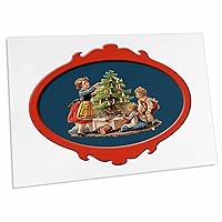 3dRose Victorian Christmas Tree with Children and Toys in a... - Desk Pad Place Mats (dpd-169896-1)
