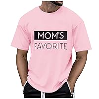 Tshirts Shirts for Men Graphic Vintage Mother's Day I Love My Mother in Law Festive Short Sleeved Cotton Crew