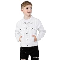 Kids Boys Jackets Designer White Denim Jeans Fashion Jacket Coat Age 3-13 Yr