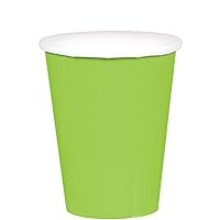 Vibrant Kiwi Green Paper Cups (Pack of 20) - 9 oz. - Perfect for Parties, Gatherings, Picnics & Home Use