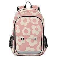 ALAZA Vintage Groovy Flowers on Pink Backpack Daypack Bookbag