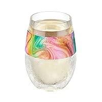 HOST Wine Freeze Cooling Cup, Double Wall Insulated Freezable Drink Chilling Tumbler with Freezing Gel | Glasses for Red and White Wine, Set of 1, 8.5 oz, Unicorn